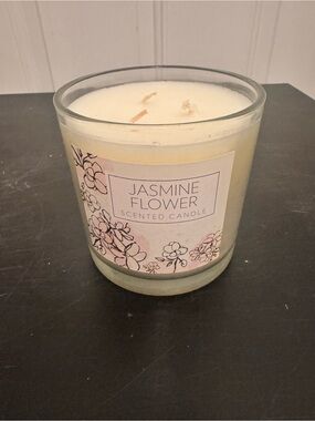 Design Imports DII Glass Jar Candle 14.5oz Jasmine Flower